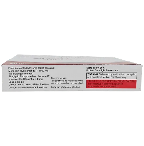 sitapride dm 100/10/1000mg tablet 15's